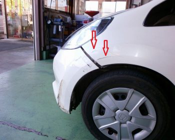 ホンダフィット事故修理