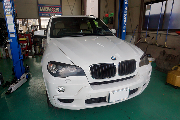 BMW　X5　E70　冷却水漏れ修理　エキスパンションタンク交換