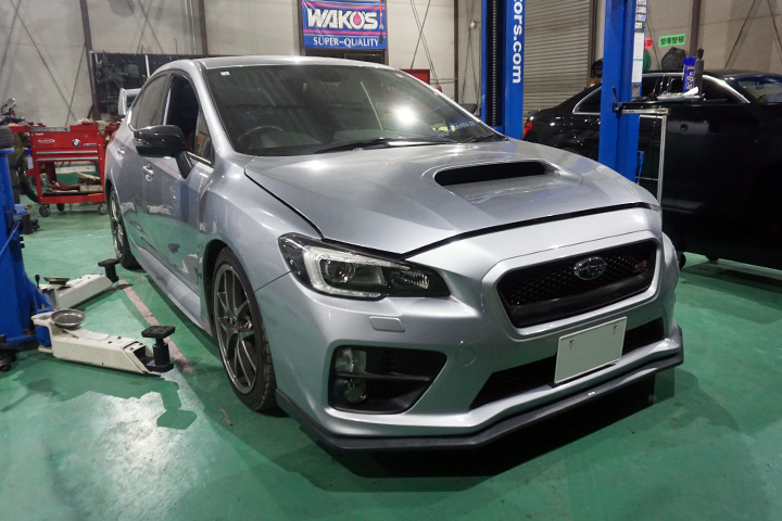 スバル　WRX　パワステオイル漏れ修理 ステアリングラック交換
