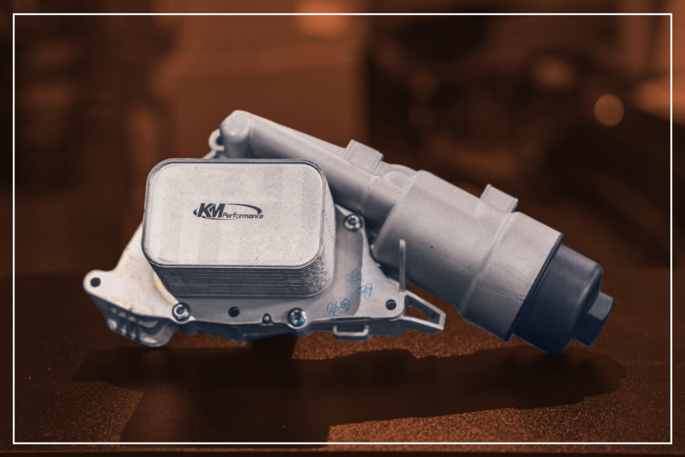 【KM Performance】第3世代MINI F56 F55 F54 F60 F57 F45 F46 F48 BMW フルアルミ製強化 オイルフィルターハウジング オイル漏れ 冷却水漏れ